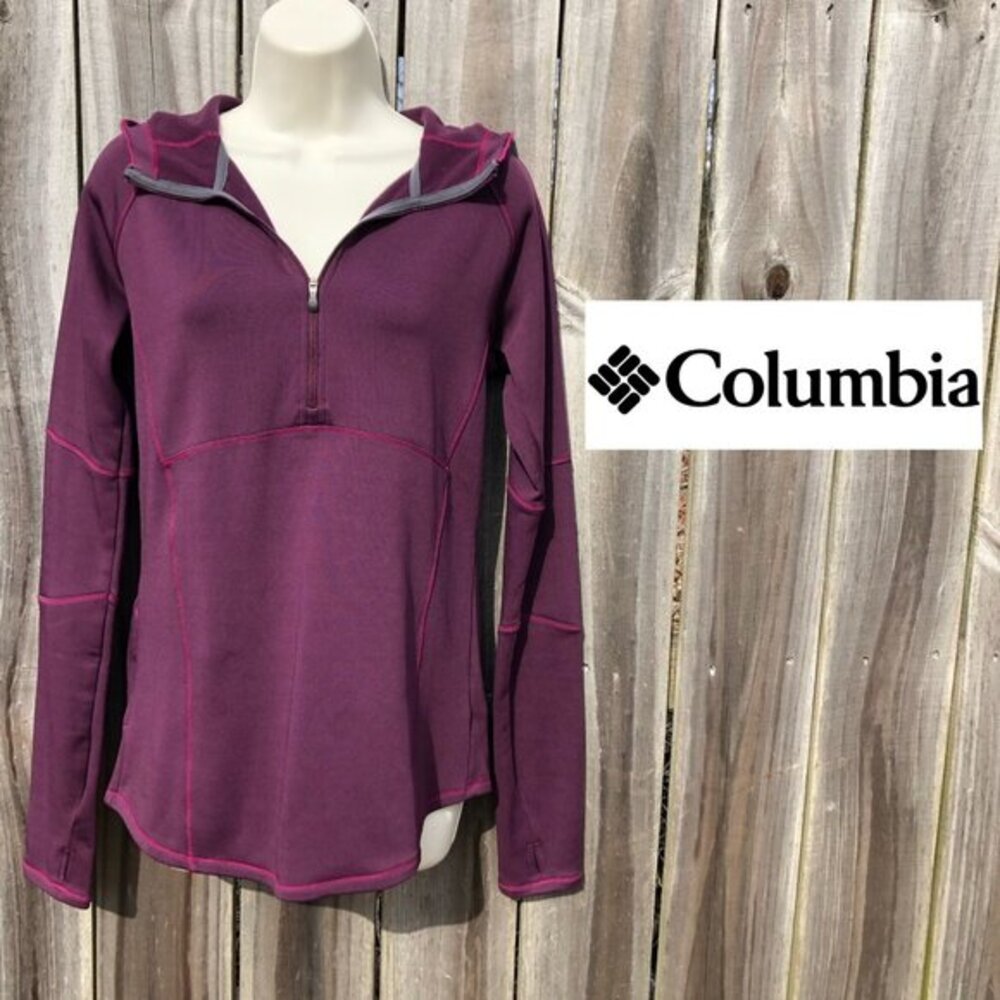 Columbia Small Omni Wick Hooded Top Hoodie Sweater Jacket Pink Baselayer